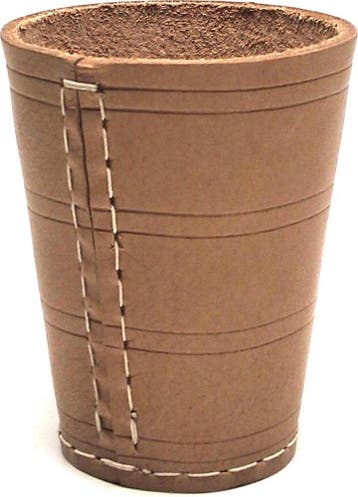 Dobbelbeker Leder (8x10cm) | HOT Games - Spelonderdelen, Verzenden, Nieuw