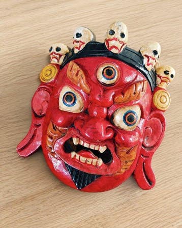 Mask - Nepal - 1960-1970 - Beschilderd Mahakala-masker, Antiek en Kunst