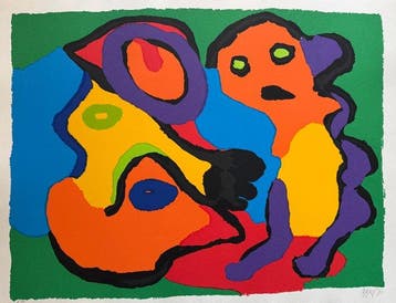 Karel Appel (1921-2006) - Enfant et chien, 1970