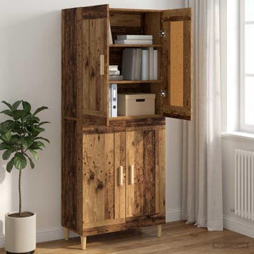 vidaXL Dressoir Oud hout 69,5 x 34 x 90 cm Bewerkt hout, Verzenden, Nieuw, Overige houtsoorten, Minder dan 50 cm