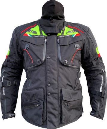 MUGENRACE Mars Zwarte Neon Waterdichte Textieljas, Nieuw met kaartje, Jas | textiel, MUGENRACE, Heren