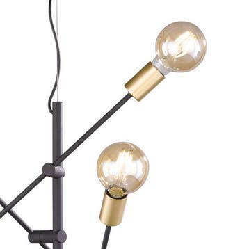 LED Hanglamp - Trion Ross - E27 Fitting - 6-lichts, Huis en Inrichting, Lampen | Hanglampen, Ophalen of Verzenden, Nieuw, Metaal