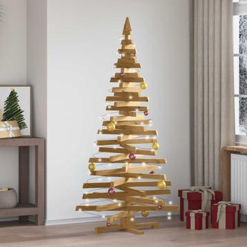 vidaXL Kerstbomen met standaard Bruin 180 cm Massief, Diversen, Verzenden, Nieuw