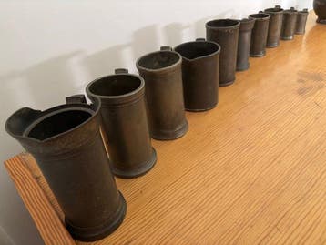 Tinnen figuurtje - 9 Tinnen maten (9) - Tin