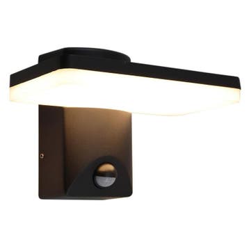 Moderne buiten wandlamp met bewegingssensor zwart, Loris,, Ophalen of Verzenden, Nieuw, Overige materialen, Wandlamp
