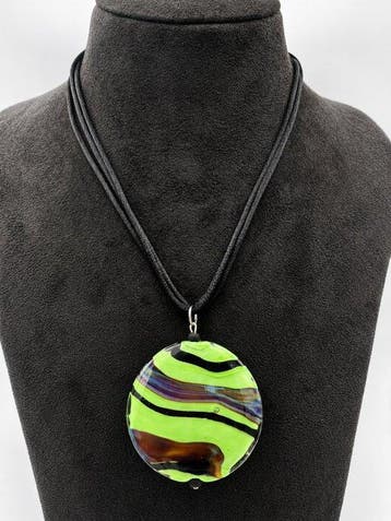 Murano-glas, Zilver - Ketting met hanger - uniek stuk, Antiek en Kunst