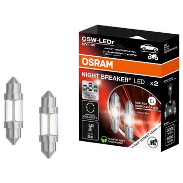 Osram C5W Night Breaker LED ECE 6000K – 2 stuks, Auto-onderdelen, Verlichting, Verzenden, Nieuw