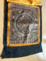 Met de hand beschilderde Mantra Mandala Thangka - 64x48 cm -