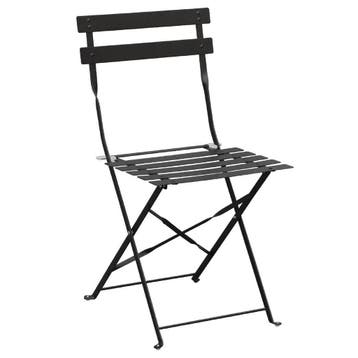 Bolero stalen opklapbare stoelen zwart (2 stuks), Verzenden, Nieuw in verpakking