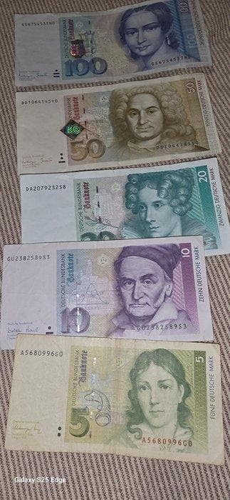 Duitsland. - 5, 10, 20, 50 ,100 Deutsche Mark - various