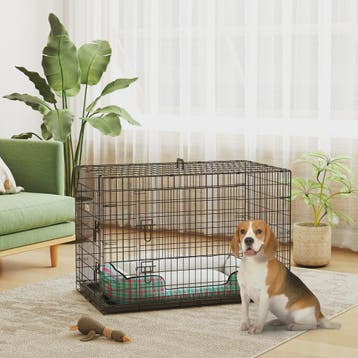 Pawhut Opvouwbare Hondenkennel met 2 Deuren, Verwijderbaar B, Verzenden, Nieuw