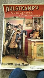 Hulstkamp - Vintage Poster Hulstkamp’s Rotterdam Genever &, Antiek en Kunst, Kunst | Tekeningen en Foto's