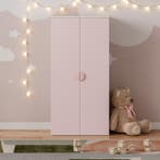 Kinderkast Sandnes 2-deurs 123x60x40 cm wit en roze [en.casa, Huis en Inrichting, Kasten | Kledingkasten, Verzenden, Nieuw