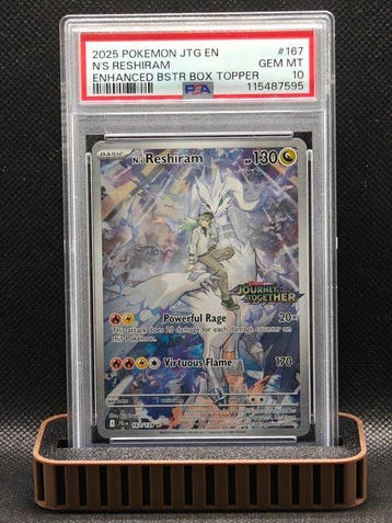 Pokémon - 1 Graded card - Reshiram 167 STAMP PROMO - no, Nieuw