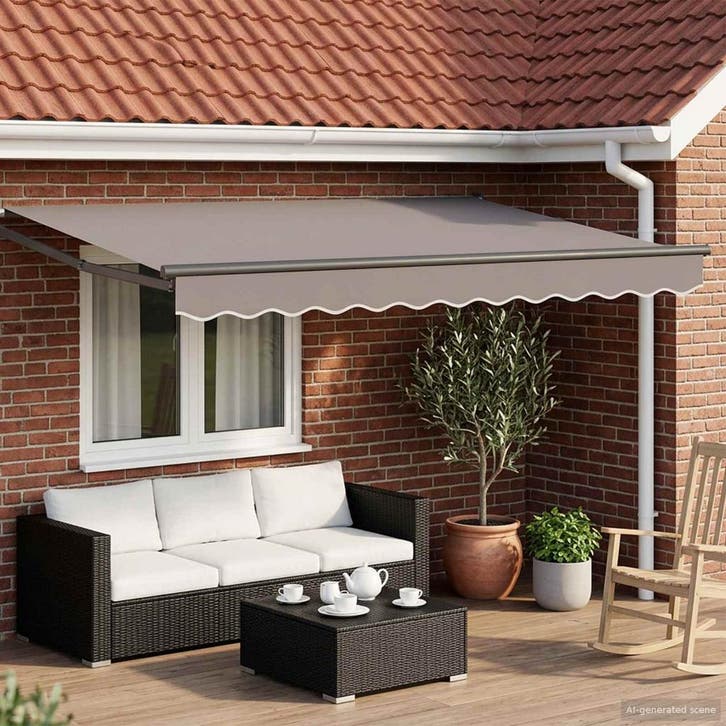 vidaXL Elektrisch uitschuifbaar zonnescherm frame, Tuin en Terras, Zonneschermen, Nieuw, Verzenden