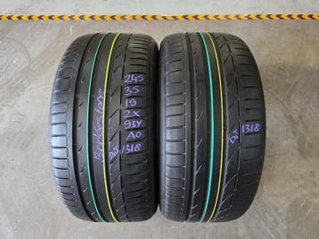 245/35/19 93Y AO BRIDGESTONE ZOMERBANDEN 6,5MM PROFIEL 2X, Band(en), Personenwagen, Zomerbanden, Ophalen