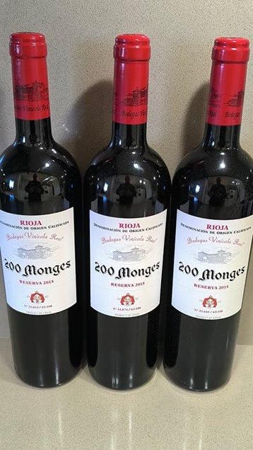 2015 Bodegas Vinícola Real, 200 Monges - Rioja Reserva - 3, Nieuw