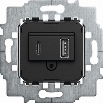 USB A en USB C voeding inbouwelement universeel 6475U, Ophalen of Verzenden, Nieuw