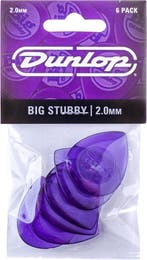 Jim Dunlop 475P2 Big Stubby Plectrum 2.00 mm 6-pack, Ophalen of Verzenden, Nieuw, Elektrische gitaar
