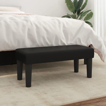 vidaXL Bankje 70x30x30 cm kunstleer zwart, Huis en Inrichting, Banken | Bankstellen, Verzenden, Nieuw, Leer, Minder dan 150 cm