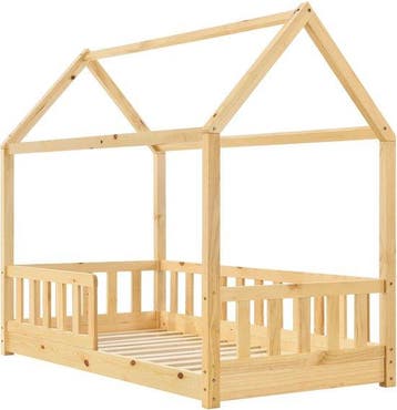 2dekans | Kinderbed Marli - 80 x 160 cm - Houtkleur, Kinderen en Baby's, Kinderkamer | Bedden, Ophalen of Verzenden, Zo goed als nieuw