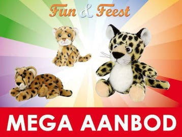 Cheetah knuffels - Mega aanbod pluche cheetah knuffels, Ophalen of Verzenden, Nieuw, Overige typen