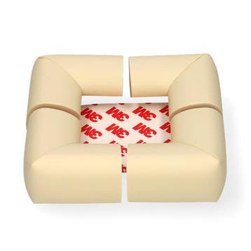 Hoekbeschermer tafel | 4 stuks (Schuimrubber, beige), Doe-het-zelf en Verbouw, Verzenden, Nieuw