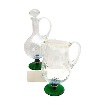 Art Nouveau karaf met waterkan
