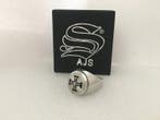 AJS - Supreme Honor Zwart Kruis Ring Hypoallergeen Roestvrij