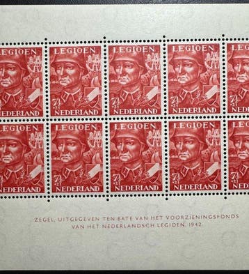 Nederland 1942 - Stel Legion-blokken in. - NVPH V402/V403, Gestempeld