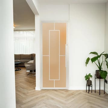 Stalen Binnendeur - Wit - 5 Vlaks - Matglas, Minder dan 80 cm, Binnendeur, Nieuw, Metaal