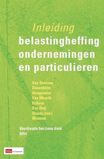 Inleiding belastingheffing ondernemingen en pa 9789012392372, Zo goed als nieuw