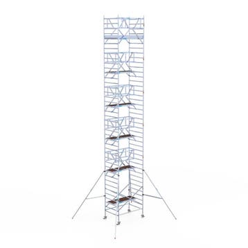 Rolsteiger Professional 135x305 13,2m werkhoogte vrijstaand, Doe-het-zelf en Verbouw, Steigers, Verzenden, Nieuw, Rolsteiger of Kamersteiger