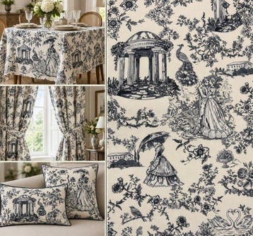 Prestigieus en exclusieve Toile de Jouy-stof in dubbele