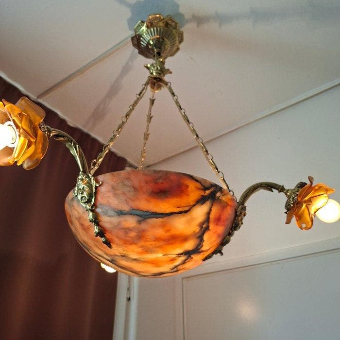 Kroonluchter - Verguld brons, Antiek en Kunst, Kunst | Designobjecten