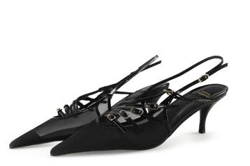 Jeffrey Campbell Slingbacks in maat 39 Zwart, Verzenden, Zwart, Zo goed als nieuw, Jeffrey Campbell