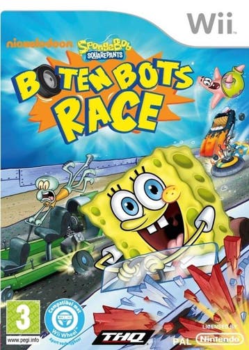 Spongebob Boten Bots Race (Nintendo Wii), Verzenden, Gebruikt