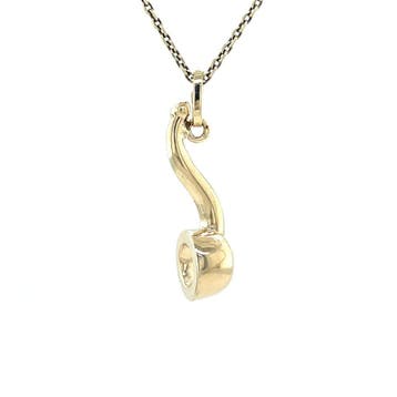 Gouden vintage tabakspijp hanger 14 kt, Ophalen of Verzenden, Nieuw
