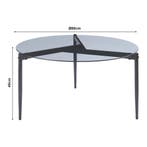 Salontafel Ulökantaa Ø80x40 cm grijs [en.casa], Verzenden, Nieuw