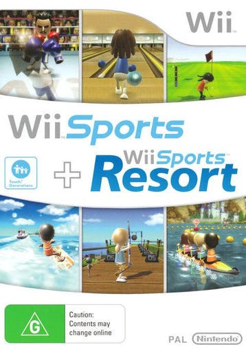 Wii Sports + Wii Sports Resort (Cardboard), Verzenden, Zo goed als nieuw