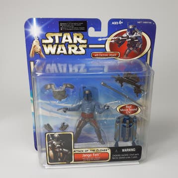Star Wars Attack of the Clones Jango Fett with Electronic..., Verzenden, Zo goed als nieuw