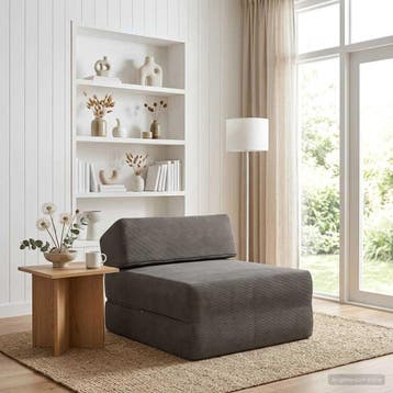 vidaXL Vouwbare Bankbed Lichtgrijs 60 x 70 x 41 cm Stof, Verzenden, Nieuw, Stof, Minder dan 150 cm
