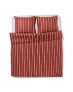 HEMA Dekbedovertrek 240x200/220cm zacht katoen strepen bruin, Huis en Inrichting, Verzenden, Nieuw, Bruin