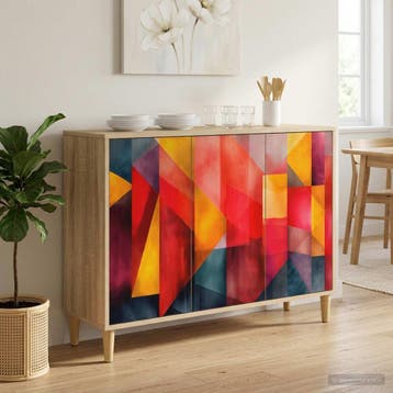 vidaXL Dressoir HEESCH Sonoma 102 x 33 x 75 cm Bewerkt hout, Verzenden, Nieuw, Overige houtsoorten, Minder dan 50 cm