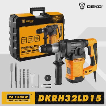 DEKO DKRH32LD1 1500W Multifunctionele Klopboormachine met SD, Doe-het-zelf en Verbouw, Verzenden, Nieuw