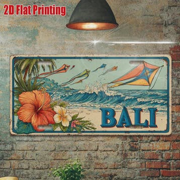 Vintage Bali Vliegerfestival Metalen Bord - Tropisch Strand, Verzenden, Nieuw