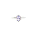 Ring met tanzaniet en diamant 9 kt, Ophalen of Verzenden, Nieuw