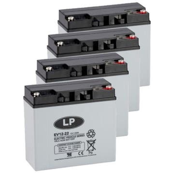 4 Stuks: Landport EV12-22 AGM Deep Cycle accus, origineel, Verzenden, Nieuw