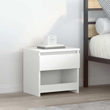 vidaXL Nachtkastjes 2 st 40x30x39 cm bewerkt hout wit, Minder dan 45 cm, Verzenden, Nieuw, Minder dan 55 cm
