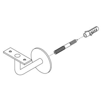 Intersteel Leuninghouder zwaar vierkant vlak zadel - RVS, Verzenden, Nieuw